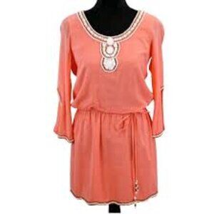 Lilly Pulitzer Delisa Yummy Melon Beaded Tie Waist Short size S